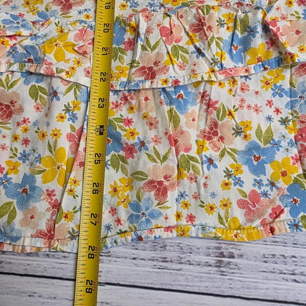 Old Navy Girls XXL 18 Cream Floral Sleeveless Ruffle Tiered Midi Dress 878388-01